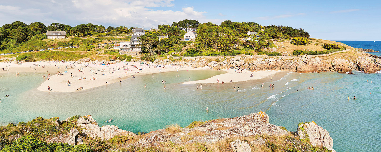 A marée haute elle forme des bancs de sable 