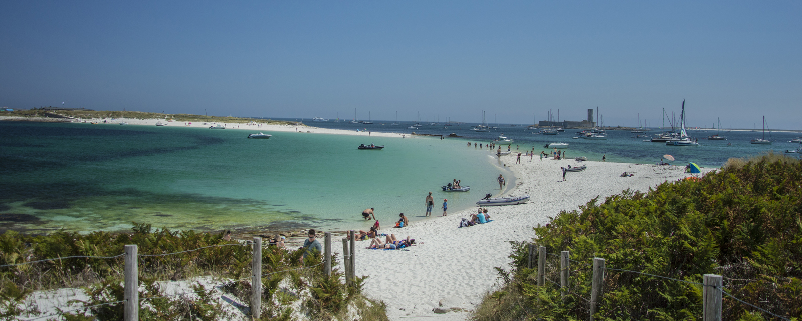 Banc de sable à Saint-Nicolas, archipel de Glénan