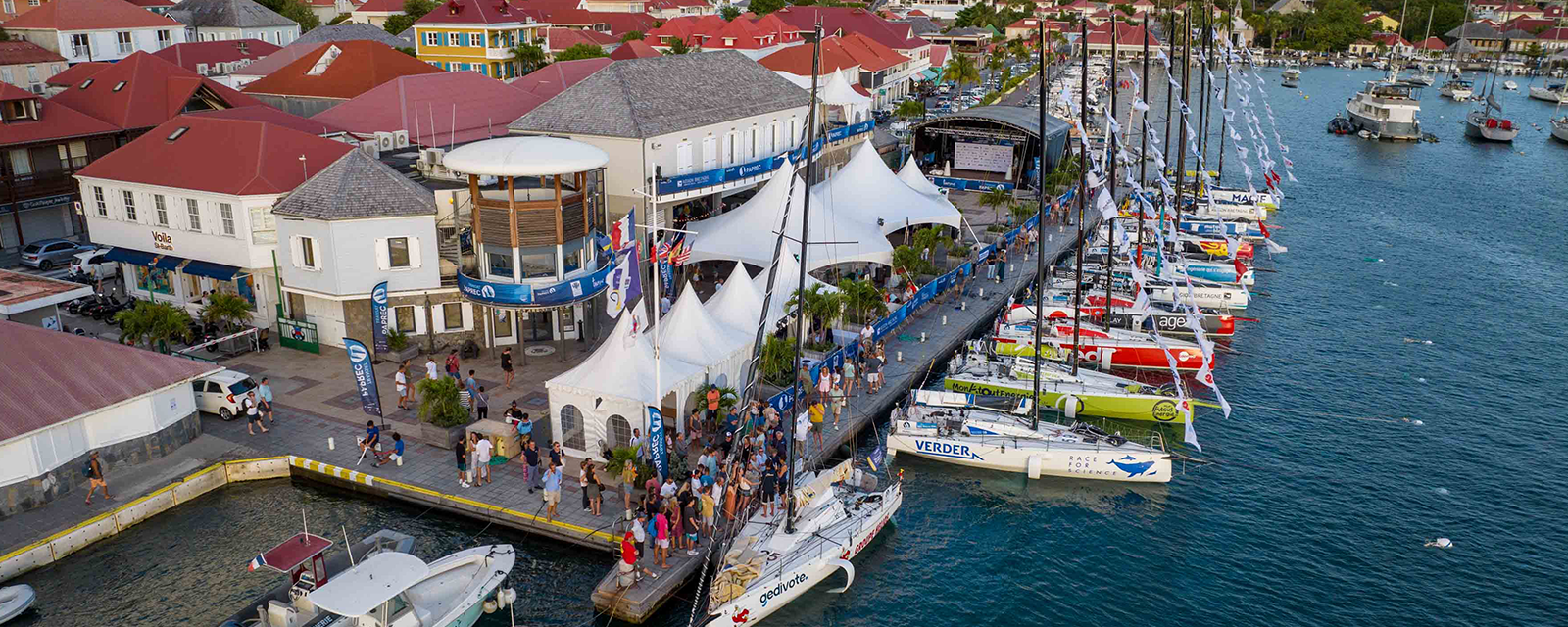 Bateaux aux pontons de Saint-Barthélémy - ©Transat Paprec