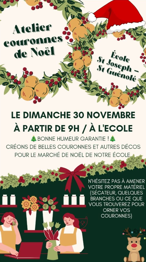 Atelier couronnes de Noël🎅